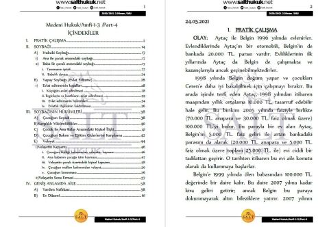 Medeni Hukuk Amfi 1 2. Dönem Not Seti (2020-2021)-DEÜ-Konu Anlatım Kitapçığı