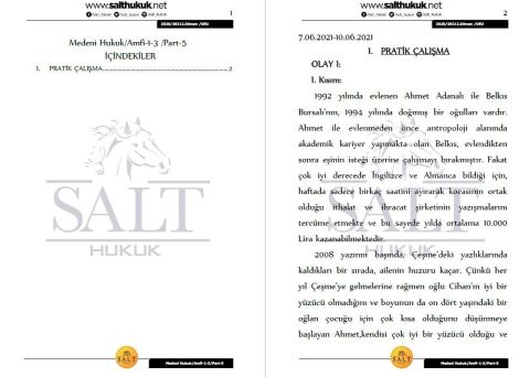 Medeni Hukuk Amfi 1 2. Dönem Not Seti (2020-2021)-DEÜ-Konu Anlatım Kitapçığı