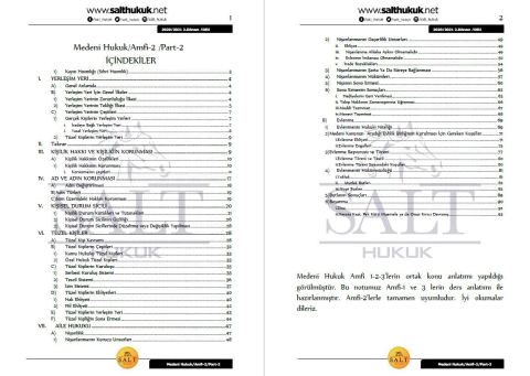 Medeni Hukuk Amfi 2 2. Dönem Not Seti (2020-2021)-DEÜ-Konu Anlatım Kitapçığı