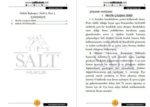 Hukuk Başlangıcı Amfi 3 2. Dönem Not Seti (2020-2021)-DEÜ-Konu Anlatım Kitapçığı