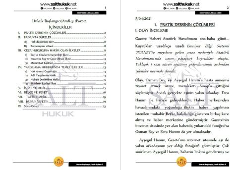 Hukuk Başlangıcı Amfi 3 2. Dönem Not Seti (2020-2021)-DEÜ-Konu Anlatım Kitapçığı