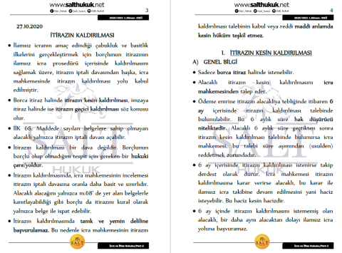 İcra ve İflas Hukuku 1. Dönem Part-2 (2020-2021)-KKÜ-Konu Anlatım Kitapçığı