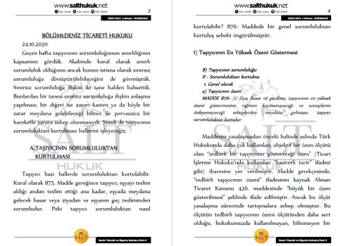 Deniz Ticaret Ve Sigorta 1. Dönem Part-2 (2020-2021)-KKÜ-Konu Anlatım Kitapçığı