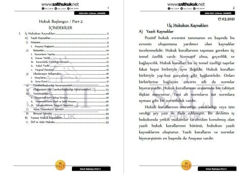 Hukuk Başlangıcı 2. Dönem Part-2 (2020-2021)-AKHF-Konu Anlatım Kitapçığı