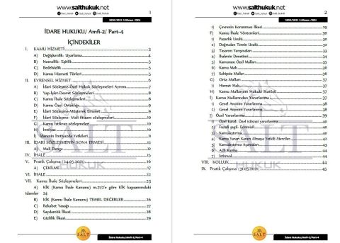 İdare Hukuku Amfi 2 2. Dönem Not Seti (2020-2021)-DEÜ-Konu Anlatım Kitapçığı