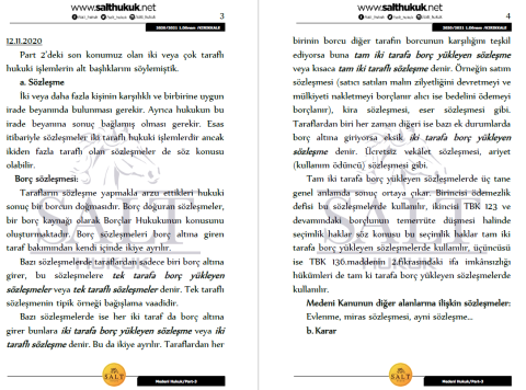 Medeni Hukuk 1. Dönem Part-3 (2020-2021)-KKÜ-Konu Anlatım Kitapçığı