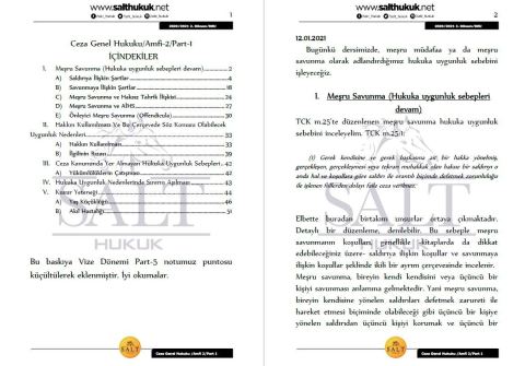 Ceza Genel Hukuku Amfi 2 2. Dönem Not Seti (2020-2021)-DEÜ-Konu Anlatım Kitapçığı