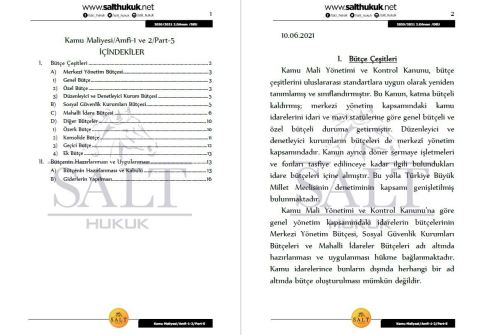 Maliye Hukuku Amfi 1-2 2. Dönem Not Seti (2020-2021)-DEÜ-Konu Anlatım Kitapçığı