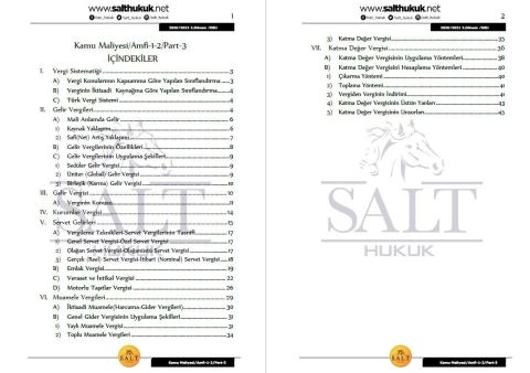 Maliye Hukuku Amfi 1-2 2. Dönem Not Seti (2020-2021)-DEÜ-Konu Anlatım Kitapçığı
