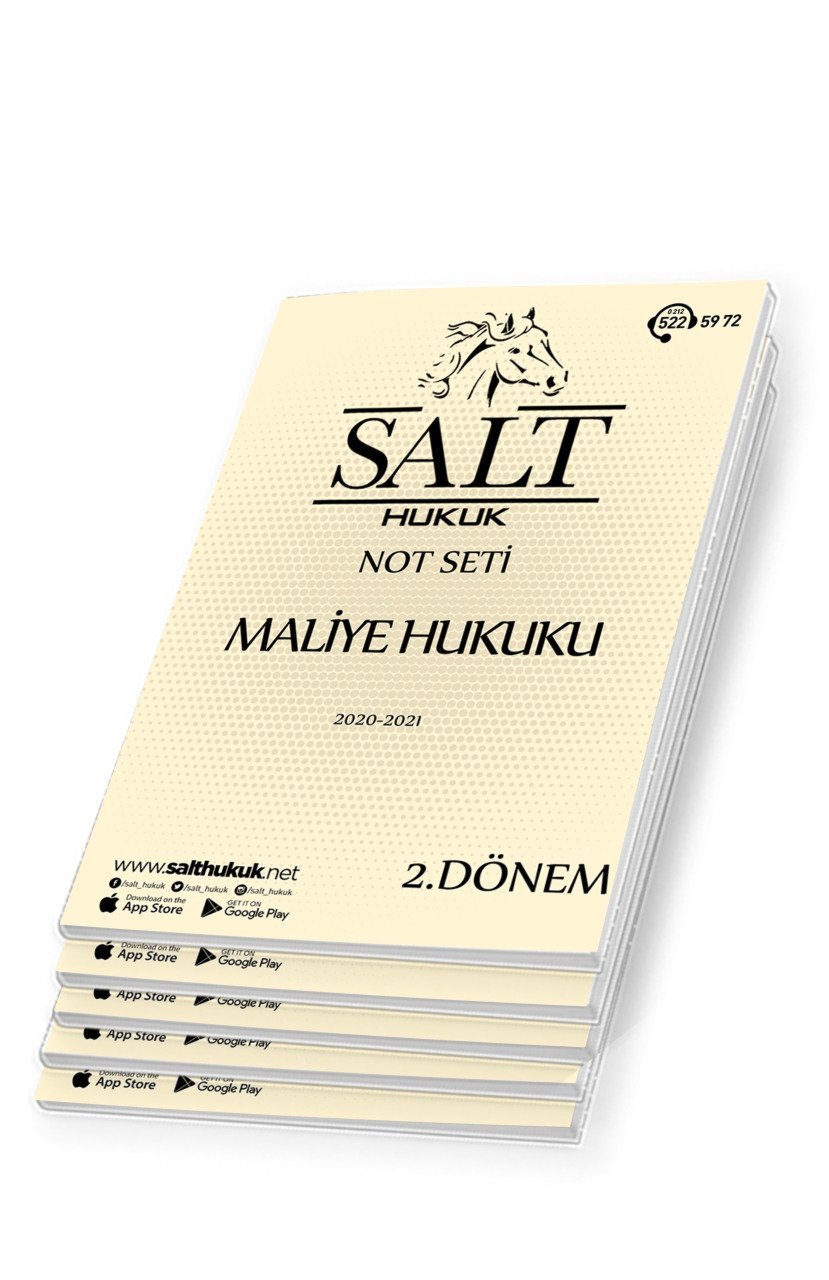 Maliye Hukuku Amfi 1-2 2. Dönem Not Seti (2020-2021)-DEÜ-Konu Anlatım Kitapçığı