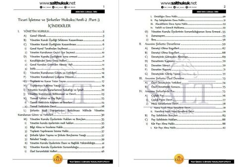 Ticaret İşletme ve Şirketler Hukuku Amfi 2 2. Dönem Not Seti (2020-2021)-DEÜ-Konu Anlatım Kitapçığı