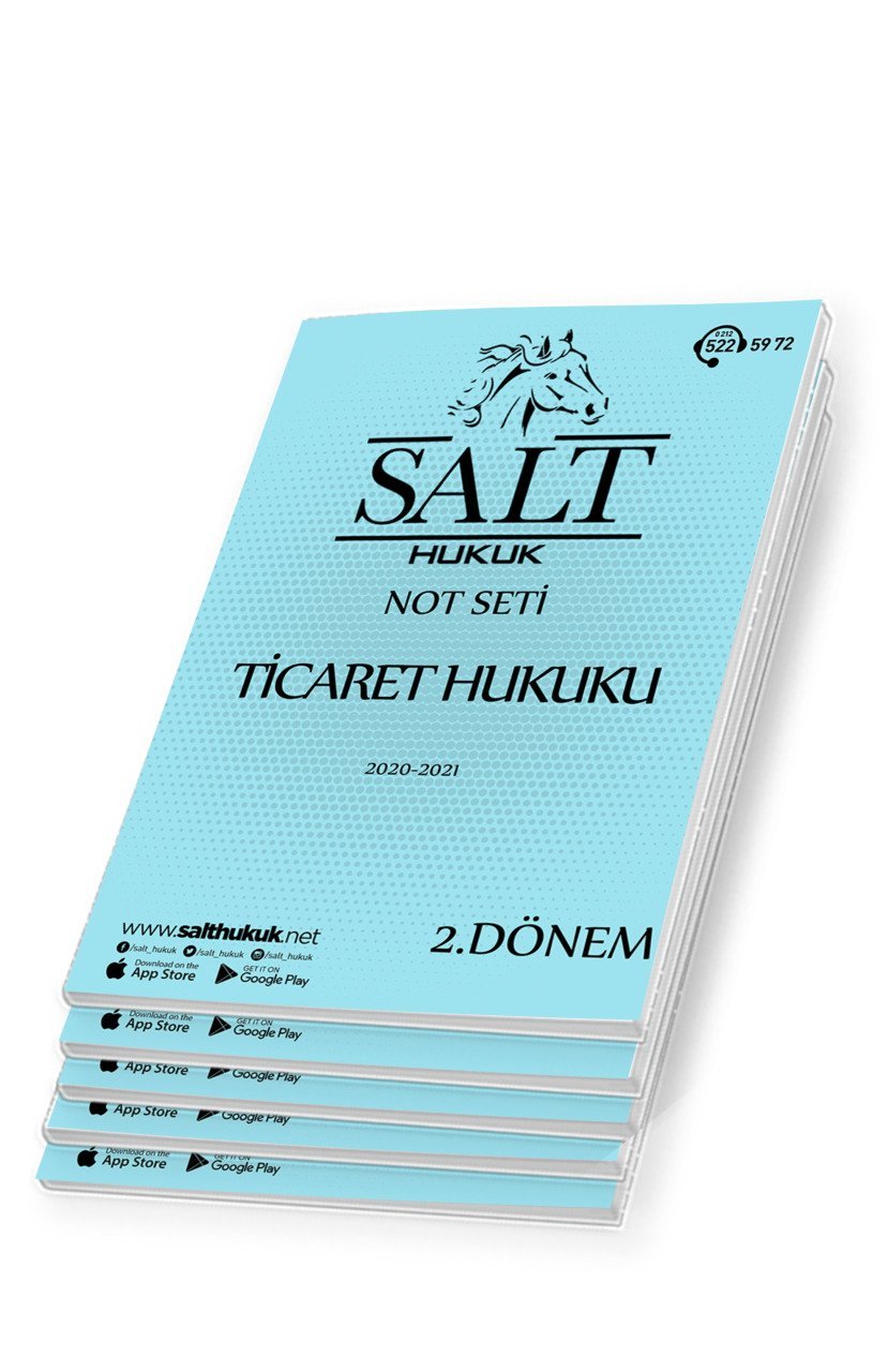 Ticaret İşletme ve Şirketler Hukuku Amfi 2 2. Dönem Not Seti (2020-2021)-DEÜ-Konu Anlatım Kitapçığı