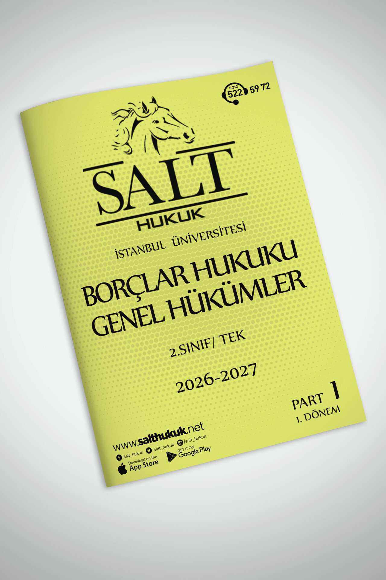 Borçlar Genel Hukuku Tek 1. Dönem Part-1 (2026-2027)-İÜHF-Konu Anlatım Kitapçığı