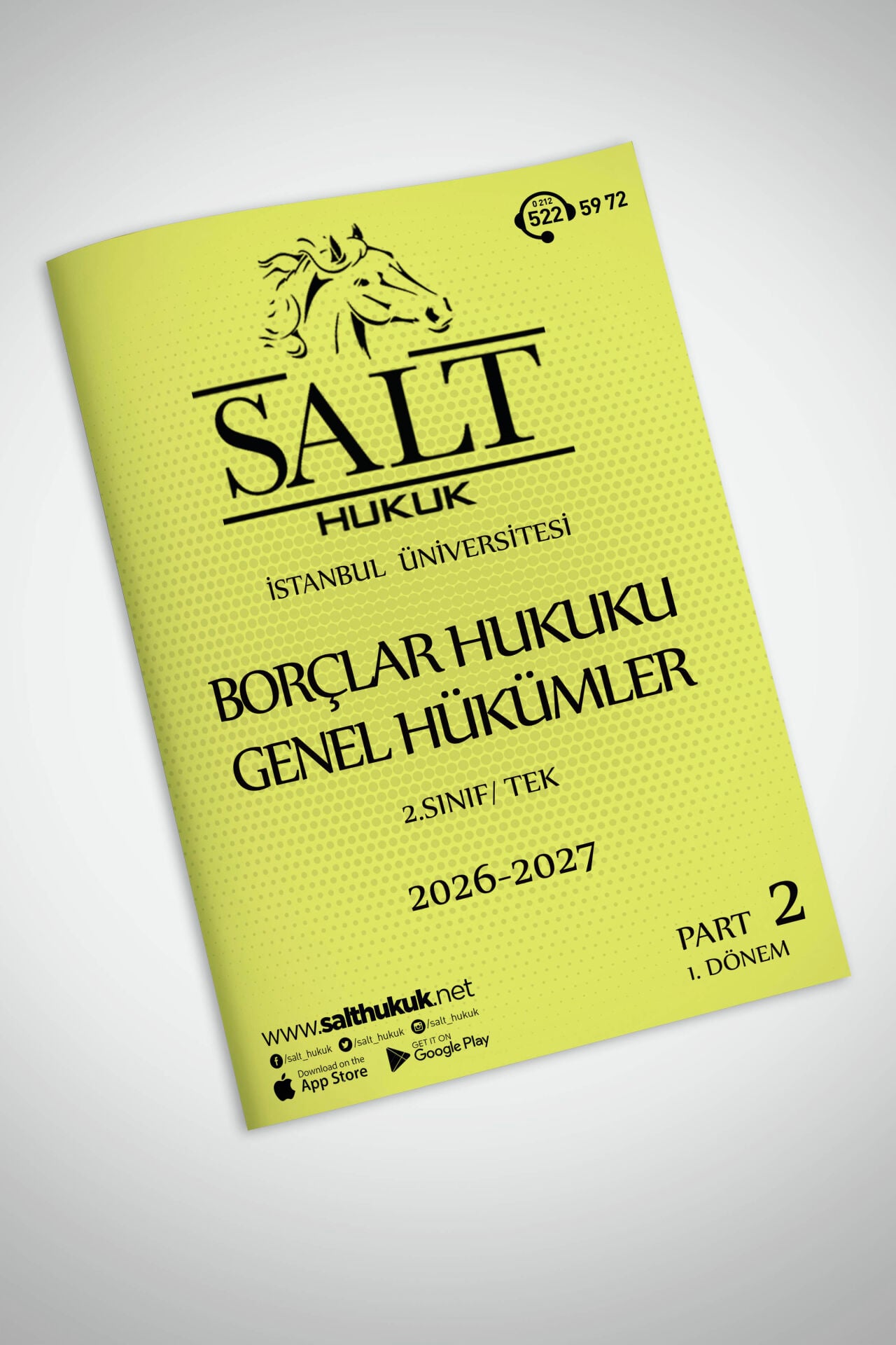 Borçlar Genel Hukuku Tek 1. Dönem Part-2 (2026-2027)-İÜHF-Konu Anlatım Kitapçığı