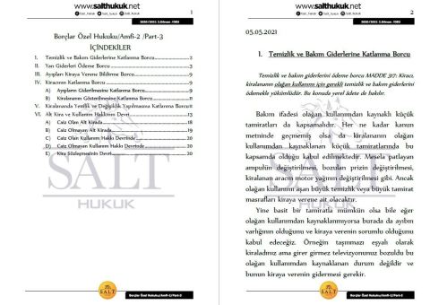Borçlar Özel Hukuku Amfi 2 2. Dönem Not Seti (2020-2021)-DEÜ-Konu Anlatım Kitapçığı