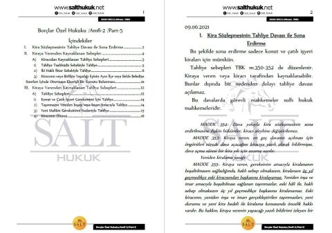 Borçlar Özel Hukuku Amfi 2 2. Dönem Not Seti (2020-2021)-DEÜ-Konu Anlatım Kitapçığı