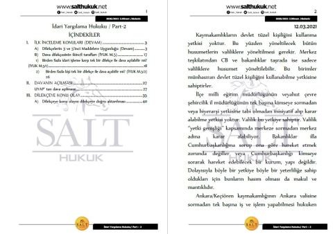 İdari Yargılama Hukuku 2. Dönem Part-2 (2020-2021)-AKHF-Konu Anlatım Kitapçığı