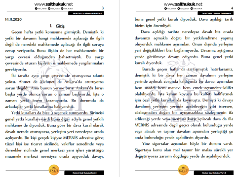Medeni Usul Hukuku 1. Dönem Part-3 (2020-2021)-KKÜ-Konu Anlatım Kitapçığı