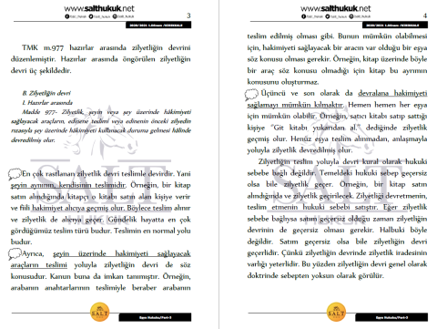 Eşya Hukuku 1. Dönem Part-3 (2020-2021)-KKÜ-Konu Anlatım Kitapçığı