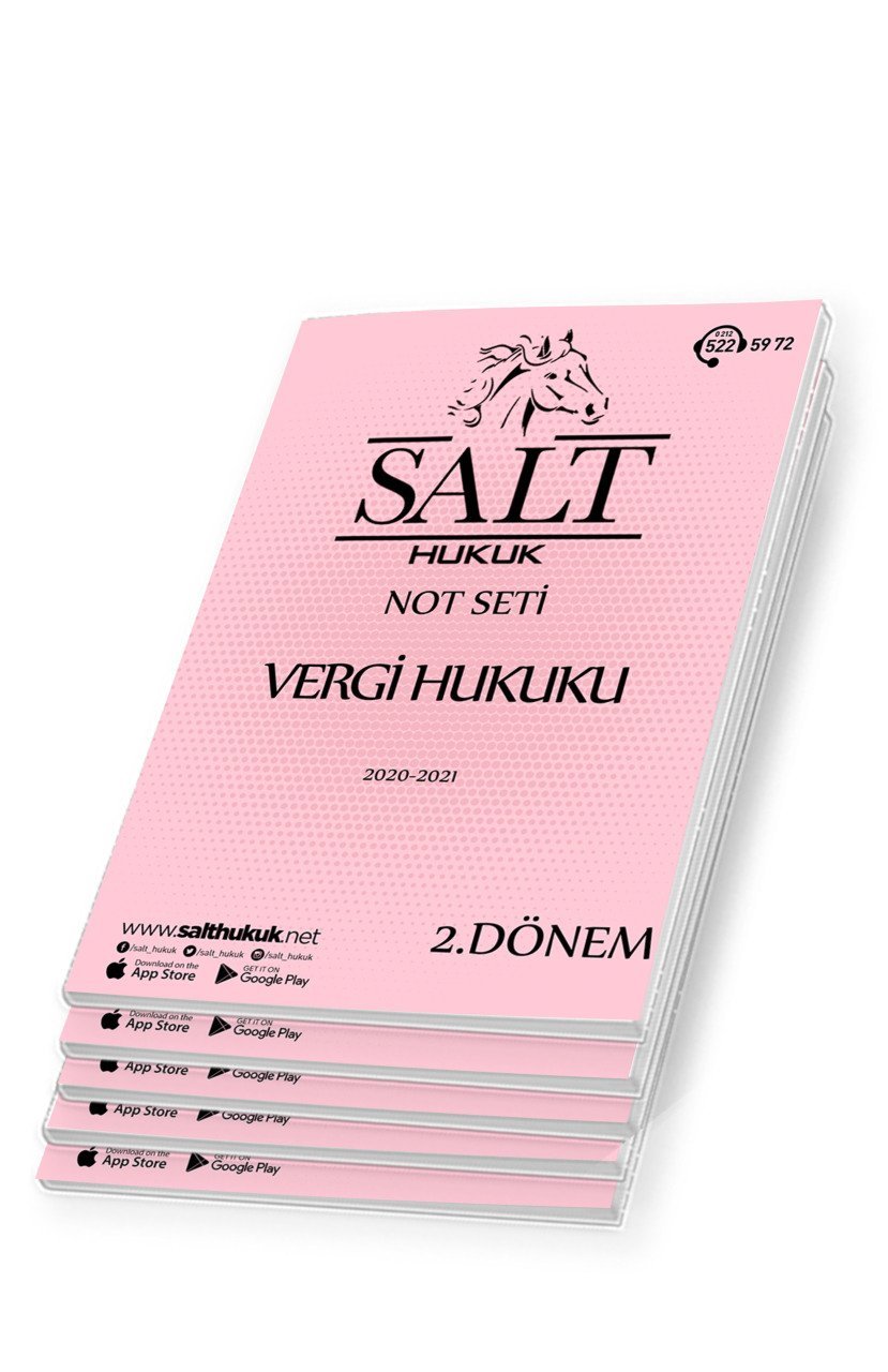 Vergi Hukuku Amfi 1-2 2. Dönem Not Seti (2020-2021)-DEÜ-Konu Anlatım Kitapçığı