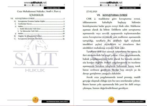 Ceza Muhakemesi Hukuku Amfi 1 2. Dönem Not Seti (2020-2021)-DEÜ-Konu Anlatım Kitapçığı