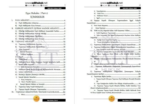 Eşya Hukuku 2. Dönem Part-2 (2020-2021)-AKHF-Konu Anlatım Kitapçığı
