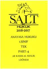 ANAYASA HUKUKU TEK PART-4 1.DÖNEM-Konu Anlatım Kitapçığı