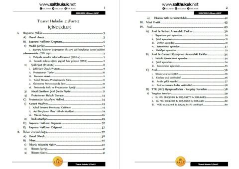 Ticaret Hukuku-2 2. Dönem Part-2 (2020-2021)-AKHF-Konu Anlatım Kitapçığı