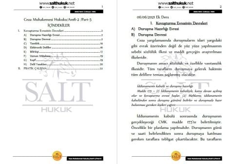 Ceza Muhakemesi Hukuku Amfi 2 2. Dönem Not Seti (2020-2021)-DEÜ-Konu Anlatım Kitapçığı