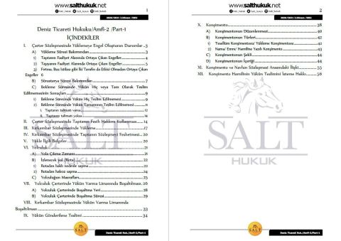 Deniz Ticaret Hukuku Amfi 2 2. Dönem Not Seti (2020-2021)-DEÜ-Konu Anlatım Kitapçığı