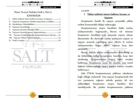 Deniz Ticaret Hukuku Amfi 2 2. Dönem Not Seti (2020-2021)-DEÜ-Konu Anlatım Kitapçığı
