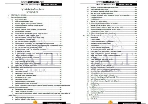 İş Hukuku Amfi 1-2 2. Dönem Not Seti (2020-2021)-DEÜ-Konu Anlatım Kitapçığı