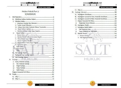 Medeni Hukuk 2. Dönem Part-3 (2020-2021)-AKHF-Konu Anlatım Kitapçığı