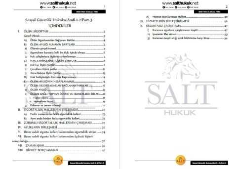 Sosyal Güvenlik Hukuku Amfi 1-2 2. Dönem Not Seti (2020-2021)-DEÜ-Konu Anlatım Kitapçığı