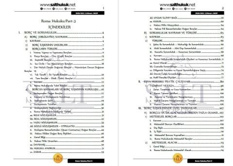 Roma Hukuku 2. Dönem Part-3 (2020-2021)-AKHF-Konu Anlatım Kitapçığı