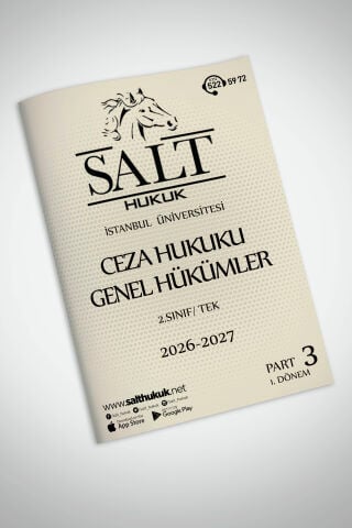 Ceza Genel Hukuku Tek 1. Dönem Part-3 (2026-2027)-İÜHF-Konu Anlatım Kitapçığı