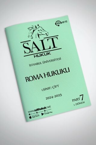 Roma Hukuku Çift 1. Dönem Part-7 (2024-2025)-İÜHF-Konu Anlatım Kitapçığı