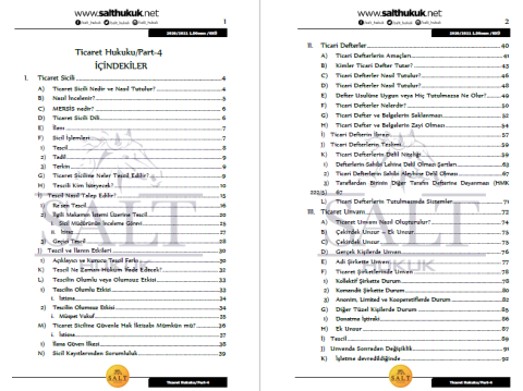 Ticaret Hukuku 1. Dönem Part-4 (2020-2021)-KKÜ-Konu Anlatım Kitapçığı