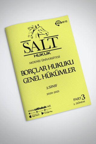 Borçlar Genel Hukuku 2. Dönem Part-3 (2020-2021)-AKHF-Konu Anlatım Kitapçığı