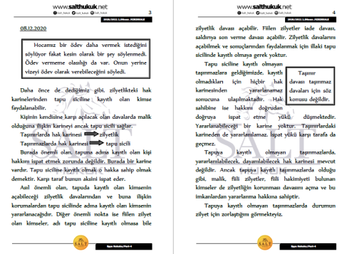 Eşya Hukuku 1. Dönem Part-4 (2020-2021)-KKÜ-Konu Anlatım Kitapçığı
