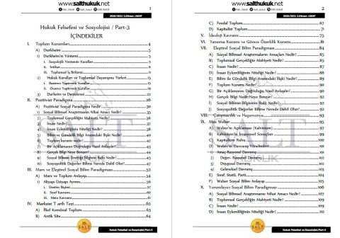 Hukuk Felsefesi ve Sosyolojisi 2. Dönem Part-3 (2020-2021)-AKHF-Konu Anlatım Kitapçığı