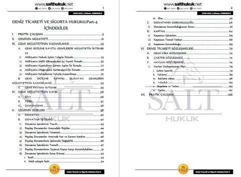Deniz Ticaret Ve Sigorta 1. Dönem Part-4 (2020-2021)-KKÜ-Konu Anlatım Kitapçığı
