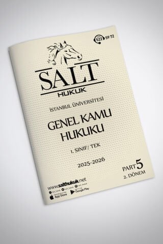 Genel Kamu Hukuku Tek 2. Dönem Part-5 (2025-2026)-İÜHF-Konu Anlatım Kitapçığı