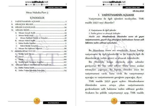 Miras Hukuku 2. Dönem Part-3 (2020-2021)-AKHF-Konu Anlatım Kitapçığı