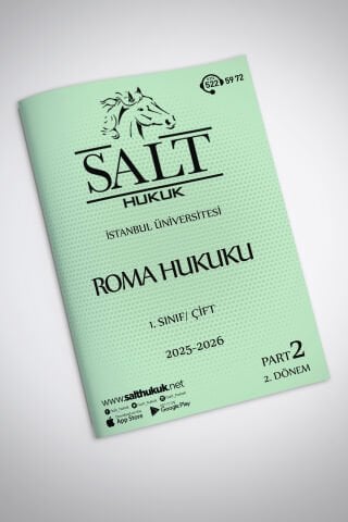 Roma Hukuku Çift 2. Dönem Part-2 (2025-2026)-İÜHF-Konu Anlatım Kitapçığı