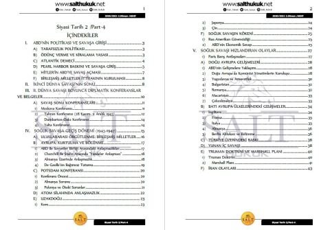 Siyaset Tarihi  2. Dönem Part-4 (2020-2021)-AKHF-Konu Anlatım Kitapçığı