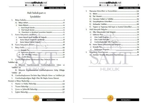 Maliye Hukuku 2. Dönem Part-4 (2020-2021)-AKHF-Konu Anlatım Kitapçığı