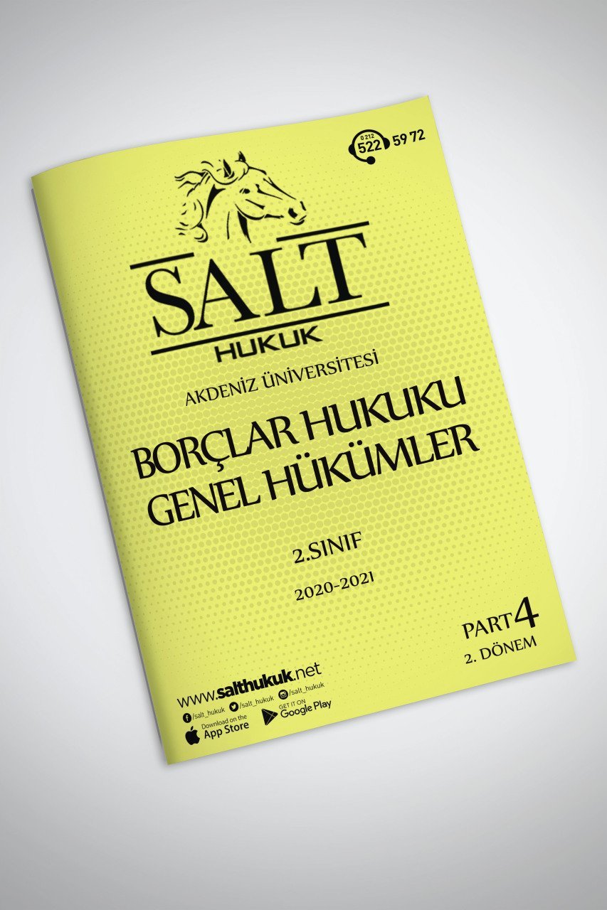 Borçlar Genel Hukuku 2. Dönem Part-4 (2020-2021)-AKHF-Konu Anlatım Kitapçığı