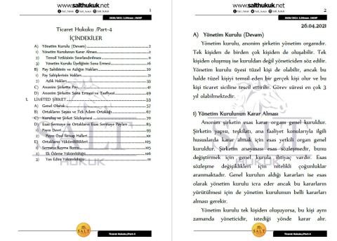 Ticaret Hukuku-1 2. Dönem Part-4 (2020-2021)-AKHF-Konu Anlatım Kitapçığı