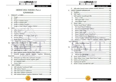 Medeni Usul Hukuku 2. Dönem Part-4 (2020-2021)-AKHF-Konu Anlatım Kitapçığı